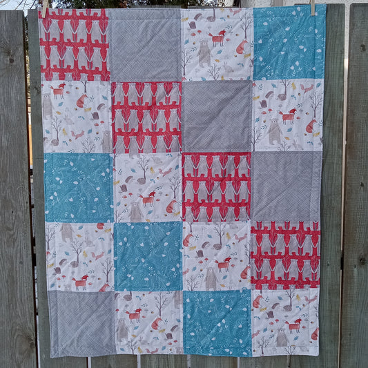 Woodland Fun Quilted Blanket/Mat
